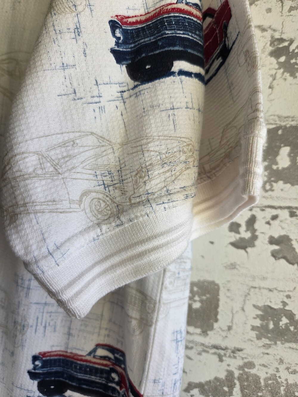 Palm Island Vintage Muscle Car Waffle Knit Polo Shirt L - Picture 4 of 7